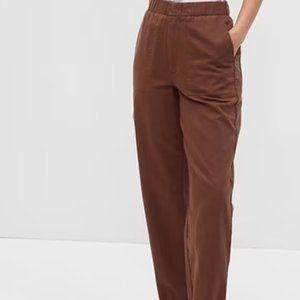 Linen-Cotton Pull-On Pants